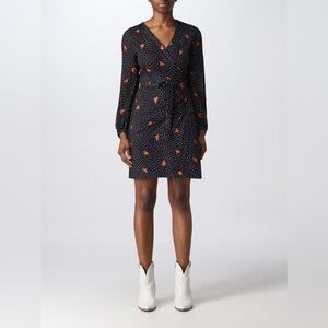 NWT DVF Diane Von Furstenberg SIGOURNEY Silk Jersey Wrap Dress (M)